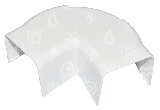 kryt ohybu 65° - 130°,   80x60 mm, sněhově bílá